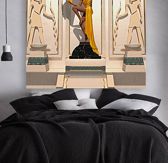 Art Deco Egyptian Statue - In the flesh by Kevin Michael VerKamp