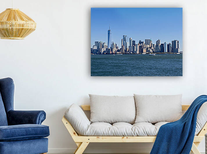 Lower Manhattan with boat by Jacobo Gutierrez