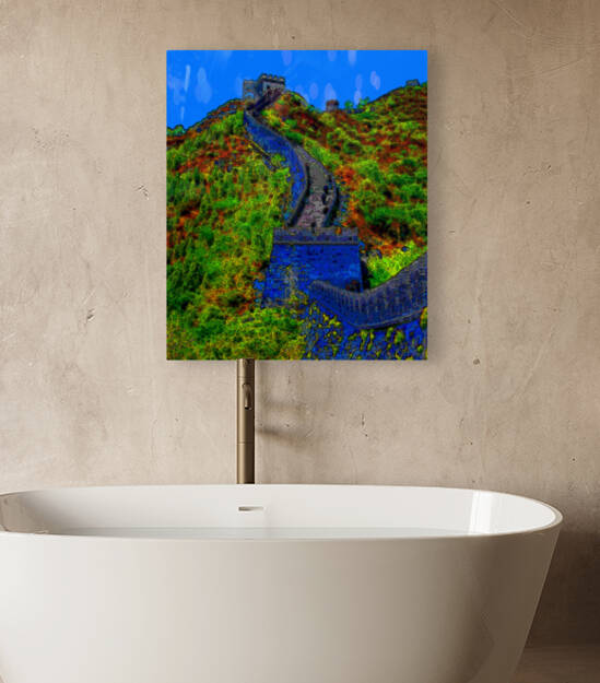 GREAT WALL NEAR BEIJING CHINA  by LES MAYERS 