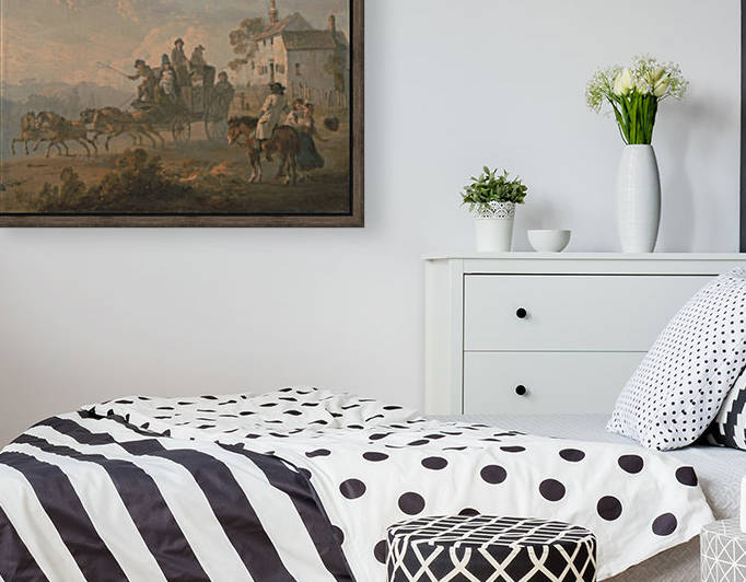 A stage coach on a country road by Julius Caesar Ibbetson