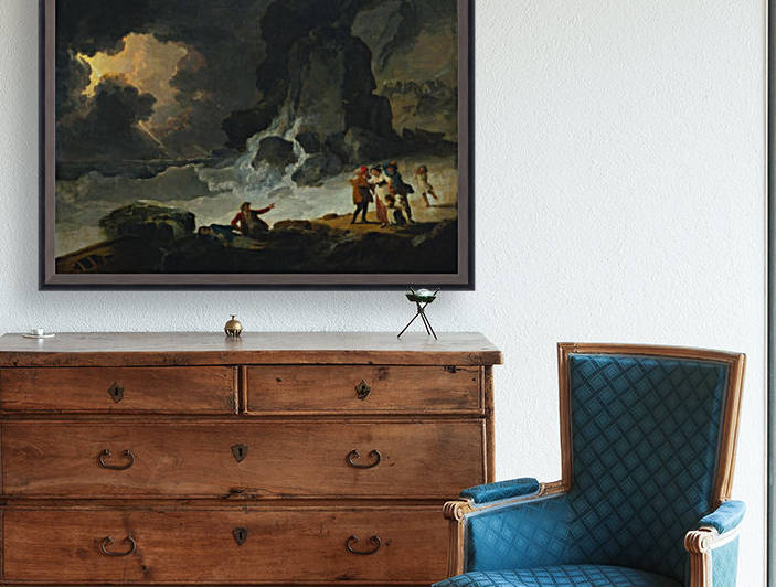 A Storm on the Isle of Wight by Julius Caesar Ibbetson