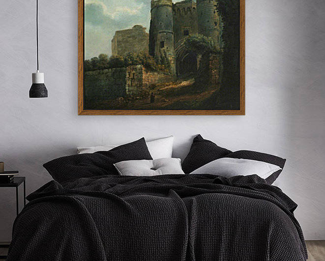 The Gatehouse at Carisbrooke Castle by Julius Caesar Ibbetson