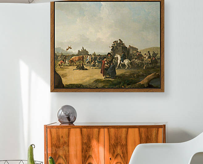 Bull Baiting by Julius Caesar Ibbetson