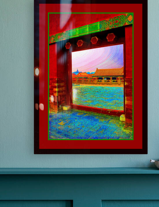 AN OPEN DOORWAY AT THE FORBIDDEN CITY - BEIJING CHINA by LES MAYERS 