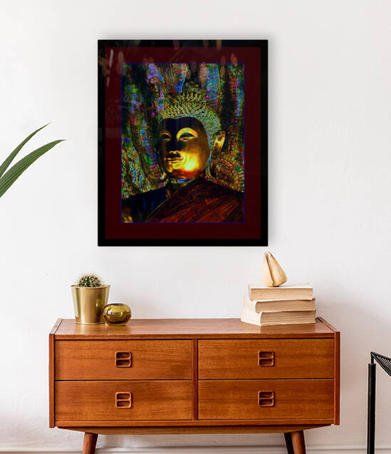 BUDDAH WITH COBRAS  by LES MAYERS 