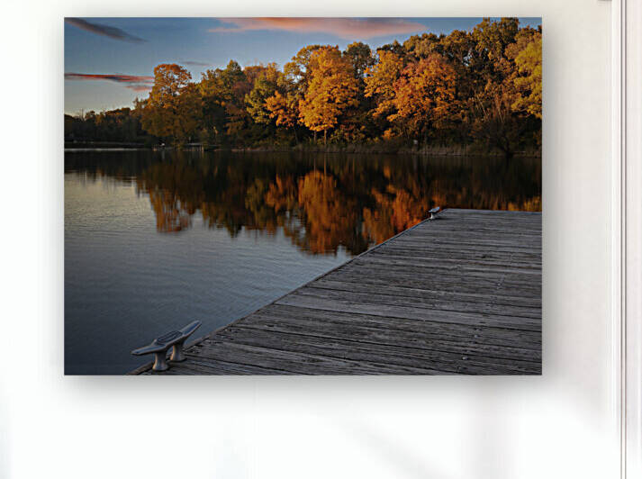 Lake Pier in the Fall II by Maitreya Photo