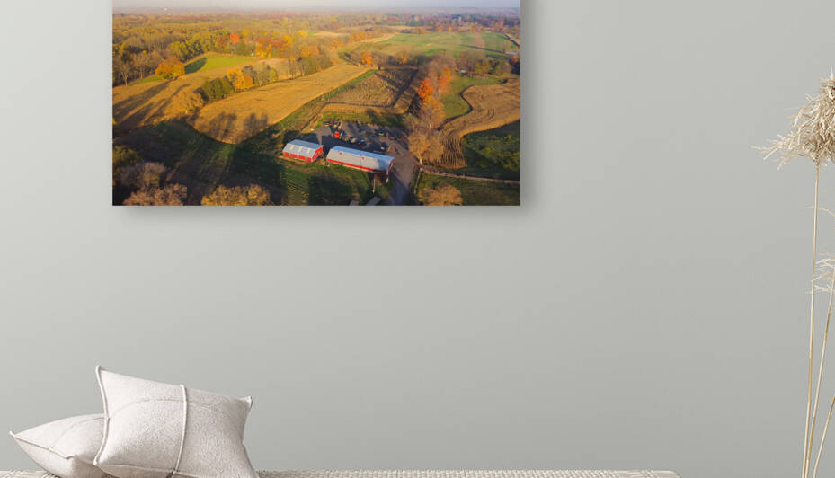 US ROCHESTER RED BARN TOWER SILOS CORN FIELD ROCH by Trong Nguyen