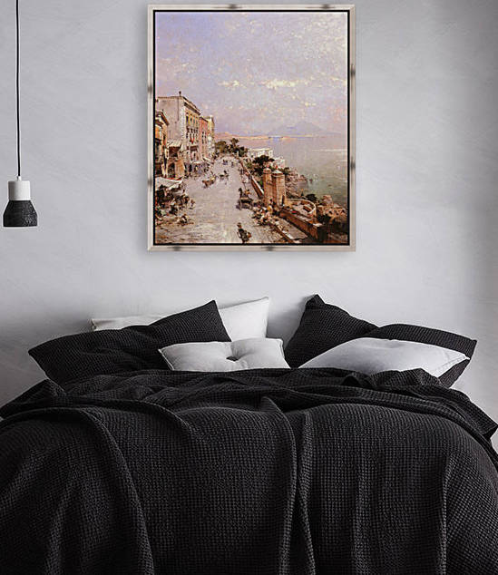 A view of Posilippo, Naples by Franz Richard Unterberger