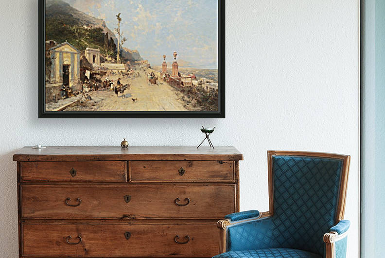 Landscape of a street by Franz Richard Unterberger