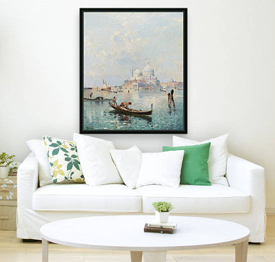 Sailing in a gondola by Franz Richard Unterberger