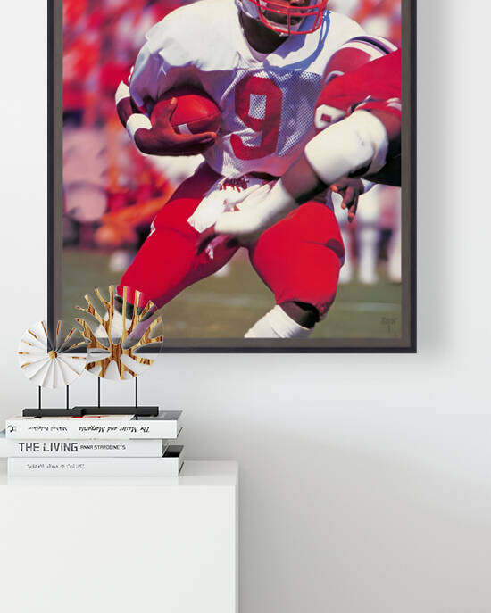 1987 Steve Taylor Nebraska Football Art by Row One Brand