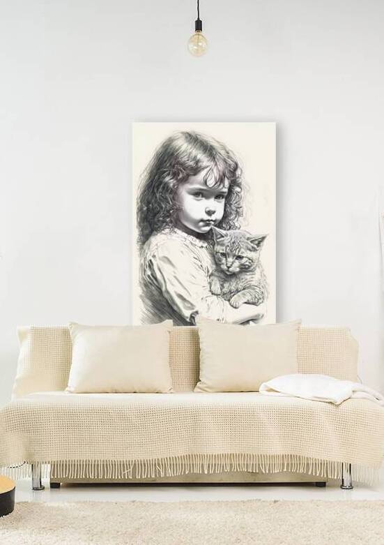 Girl with Kitten by Susanne McMillan Art
