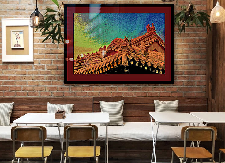 ANCIENT CHINESE ROOFTOPS  O2 by LES MAYERS 