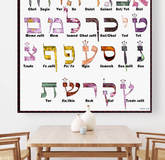 Hebrew alphabet  by Sandrine Kespi Creations