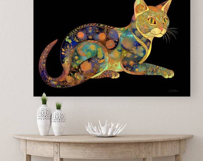 Psychedelic Cat  by Susanne McMillan Art