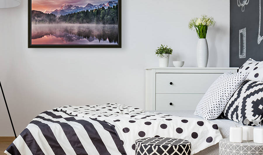 Sunrise at a Lake with Alps in the Background by Andreas Wonisch