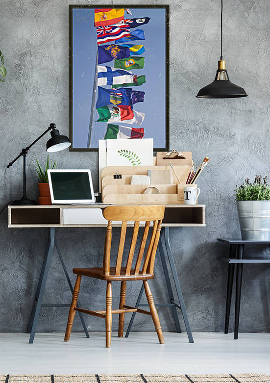 International Flags On A Flagpole by PacificStock