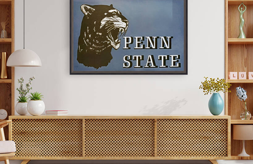 Vintage Penn State Nittany Lion Art by Row One Brand