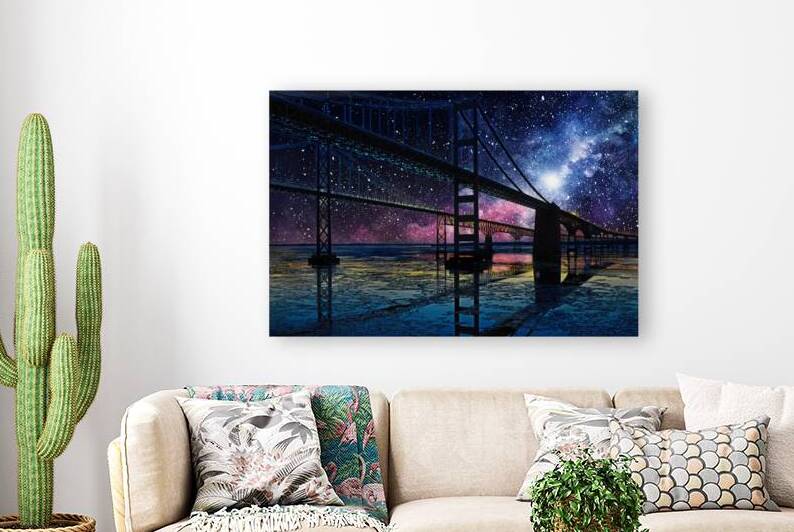 Bay Bridge with a Composite Starry Night Sky by Bill Swartwout Photography
