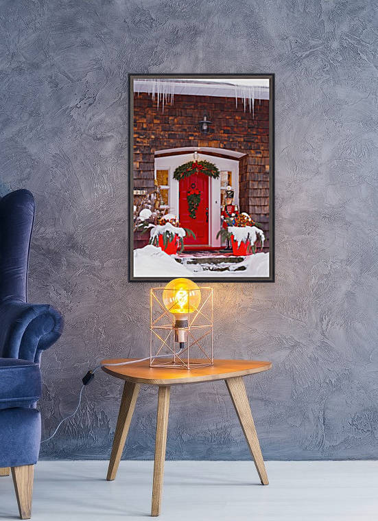 Christmas Decorations Around A Front Door; Knowlton, Quebec, Canada by PacificStock