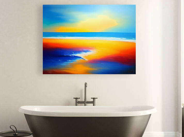 Beach Art Abstract Painting by Bill Swartwout Photography