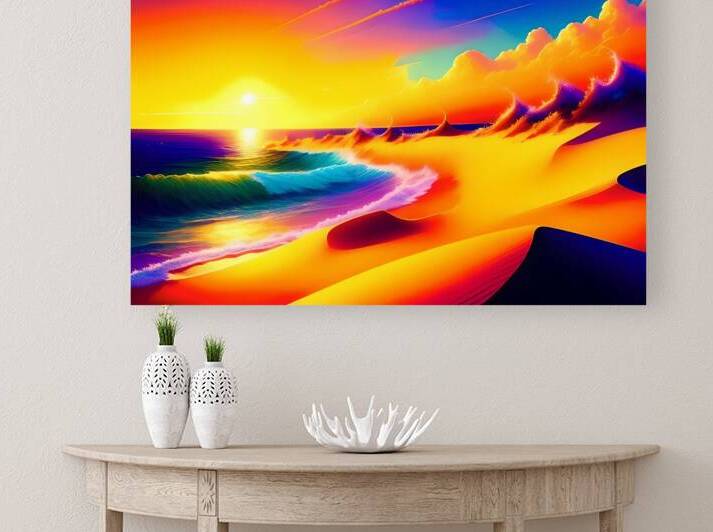 Beach Scene Psychedelic by Bill Swartwout Photography