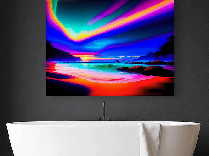 Beach Psychedelic Colorful Abstract by Bill Swartwout Photography