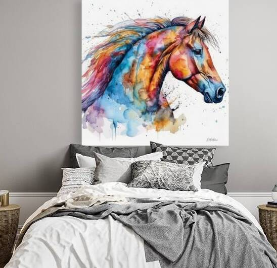 Watercolor Hose Head by Susanne McMillan Art