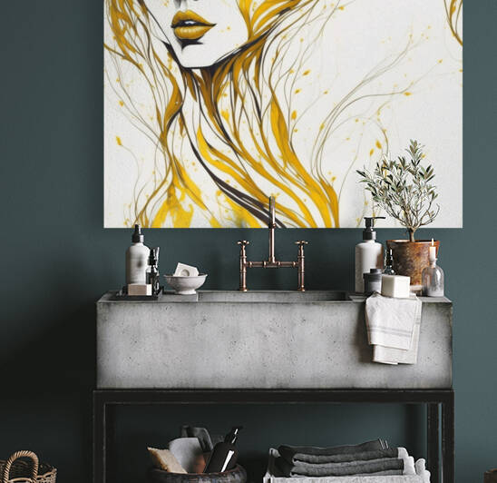 Abstract art design of a beautiful woman by Sanisense Concept