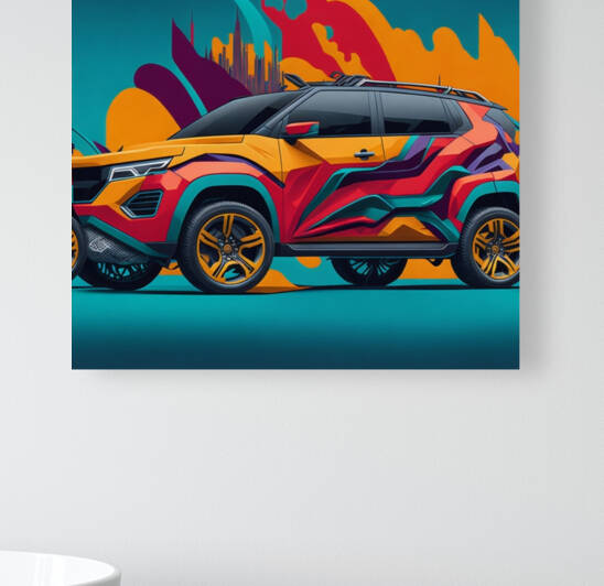 Pop art design of a beautiful car by Sanisense Concept