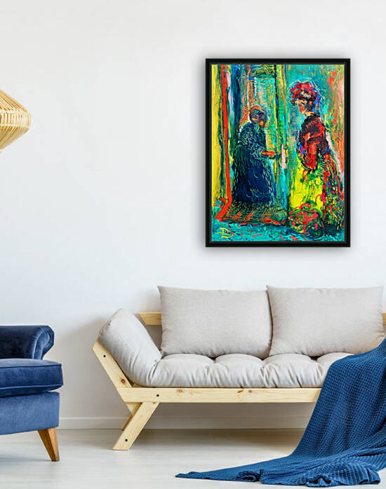 Mixed-Medium Oil Engraving by Artiste Using Shrimp Fork by Lowell Phoenix Devin