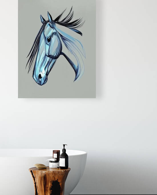 painting the horse in the field by Aroness