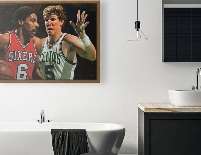 Bill Walton Plays Defense on Dr. J  by Row One Brand