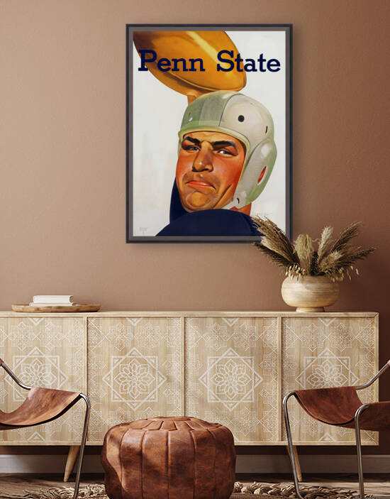1944 Penn State Football Cover Art Remix by Row One Brand