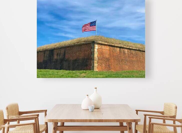American Flag over the Ramparts  by Bill Swartwout Photography