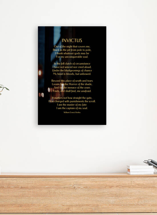 Invictus Poem By William Ernest Henley by HH Photography of Florida