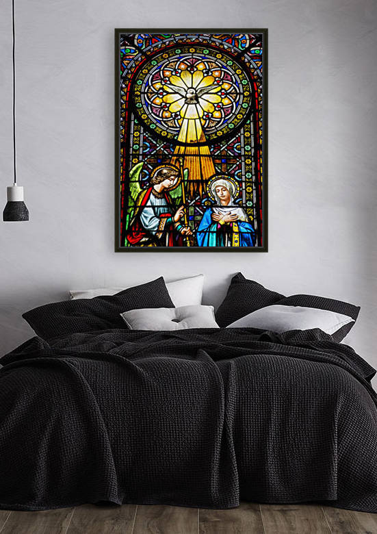 Colourful stained glass windows in the Benedictine Abbey; Montserrat, Catalonia, Spain by PacificStock