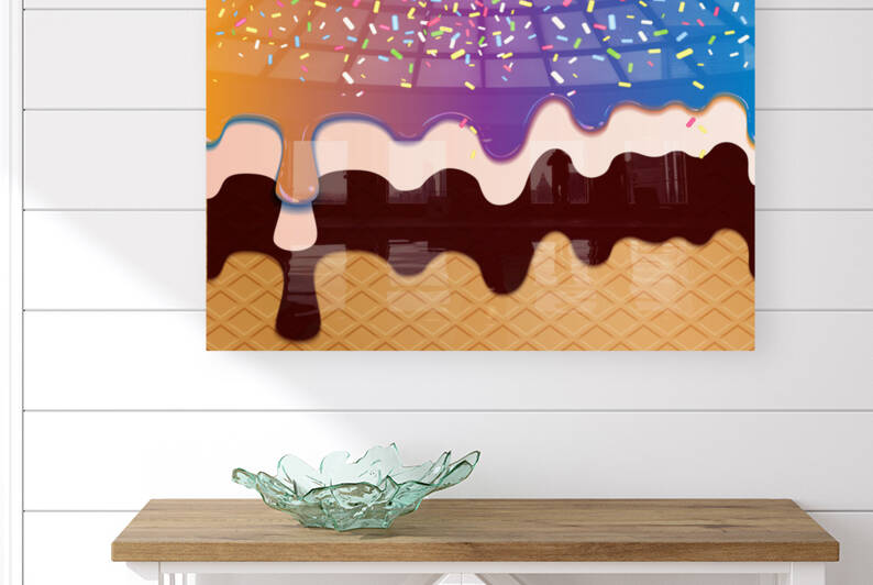 Orange Creamy Waffle Art by rizu_designs