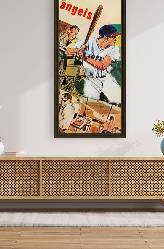 1970 California Angels Art by Richard Lasley by Row One Brand