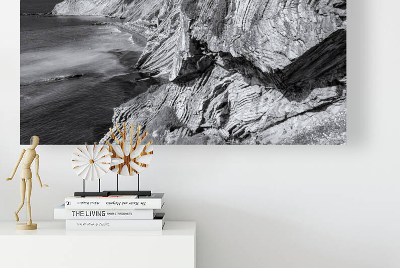 Zumaya Flysch Cliffs Gipuzkoa - CR2106-5674-BW by JordiCarrio