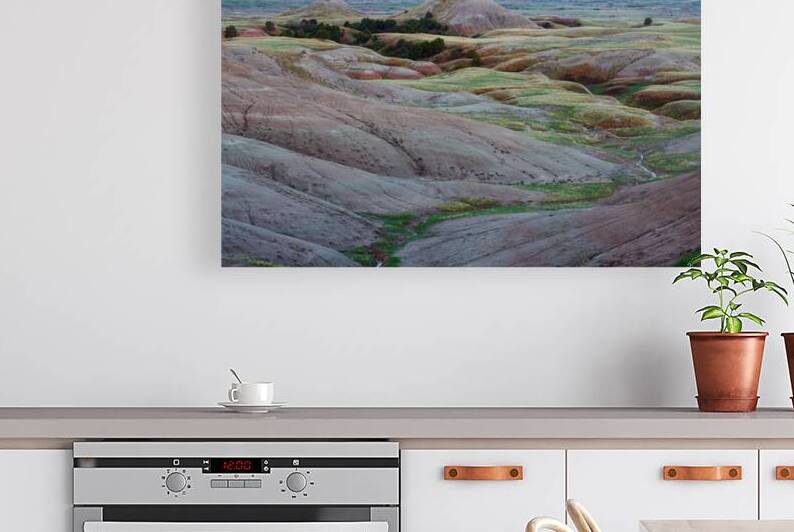 South Dakota Badlands and Colorful Morning Grasslands by Bo Insogna