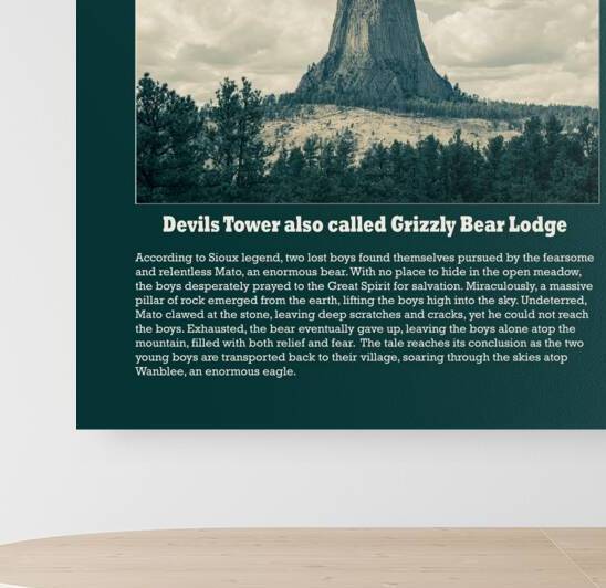 Devils Tower also called Grizzly Bear Lodge Poster by Bo Insogna