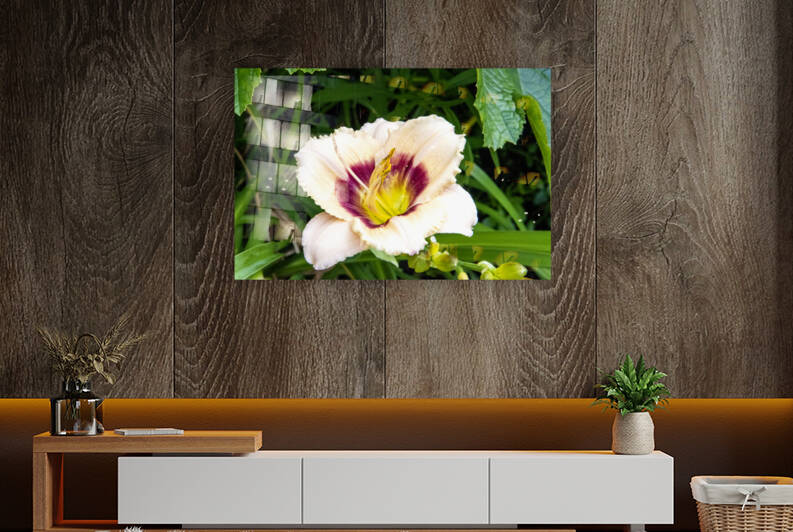 Elegance florale : Lys blanc captivant entoure de feuillus verdoyants by Melissa Lefebvre