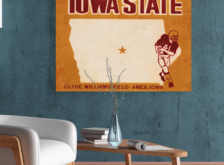 1968 Iowa State Football Ticket Remix by Row One Brand