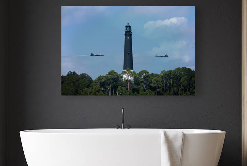 Blues and the Lighthouse by Photography by Allen Jones