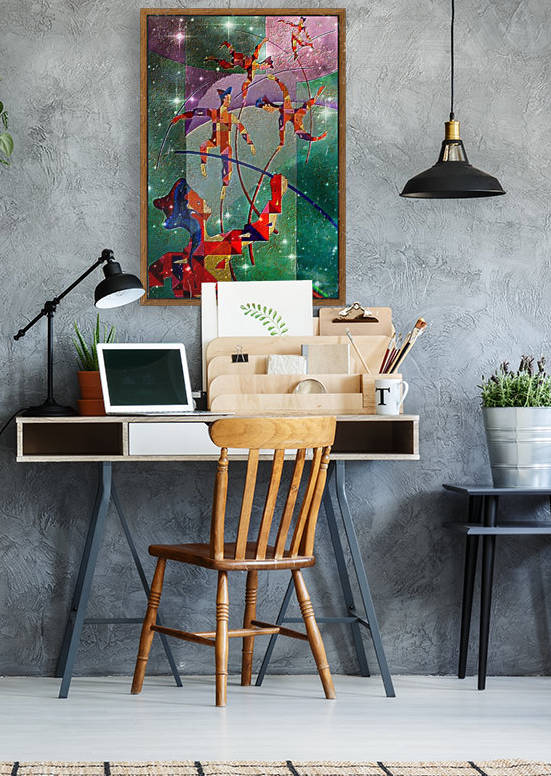 Tightrope under the lights by Raynald Marcoux