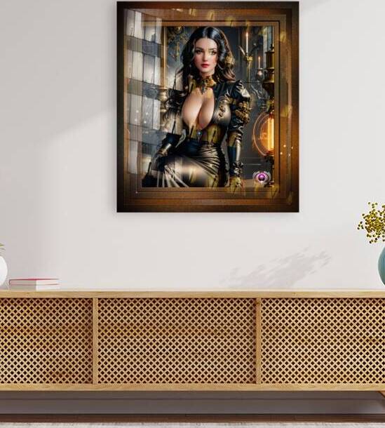 Helenae Ostera In The Industrial Lab Of Professor Oksentor Captivating Sci-Fi AI Concept Art Portrait by Xzendor7 by xzendor7