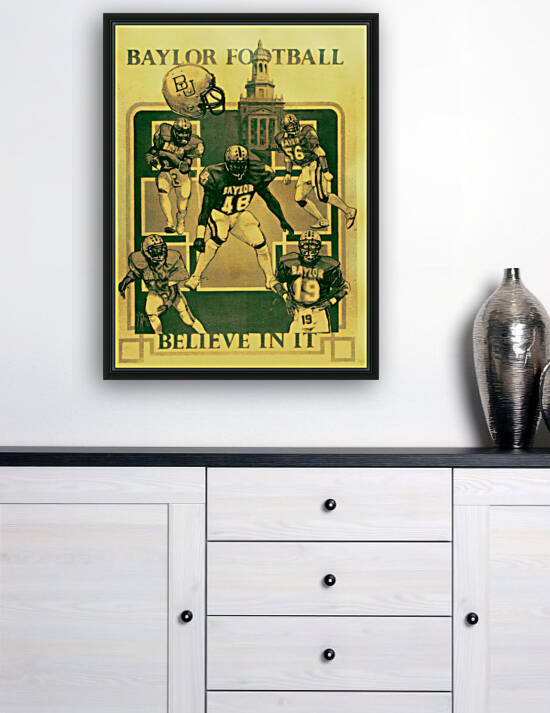 1980s Baylor Bears Football Art by Ted Watts by Row One Brand