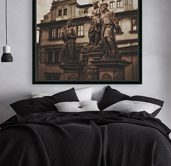 Statues along the Karl Bridge; Prague, Czech Republic by PacificStock