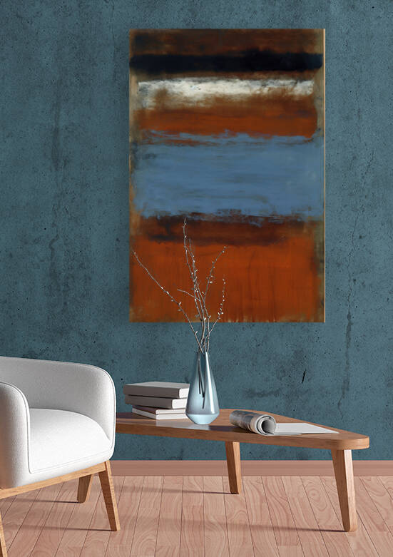 Inspired By Number 61 Rust And Blue by Inspired AI